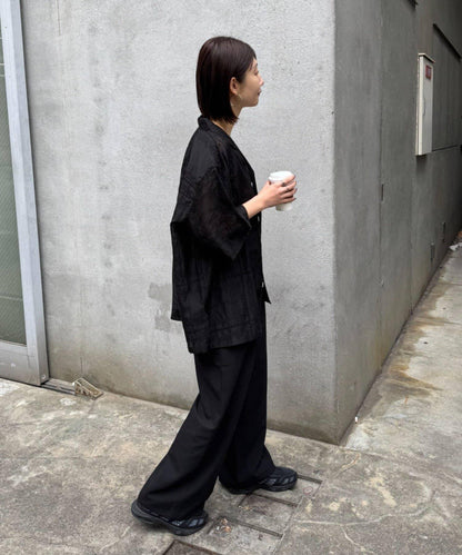 中性蕾絲刺繡襯衫 網絡