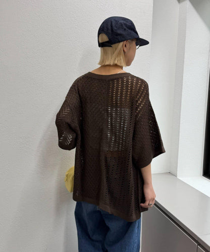 蕾絲拼接針織開衫（網絡）