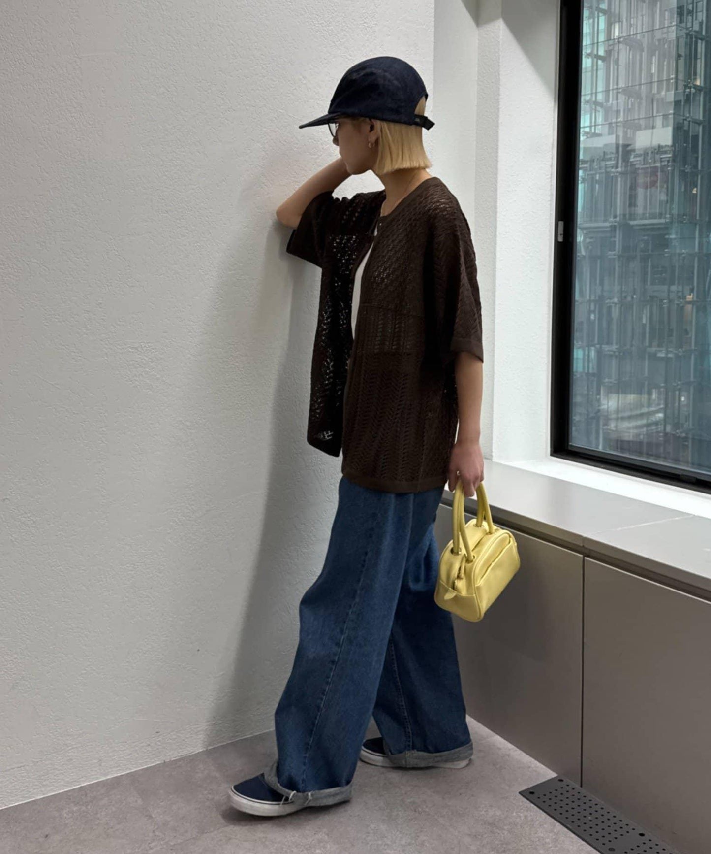 蕾絲拼接針織開衫（網絡）
