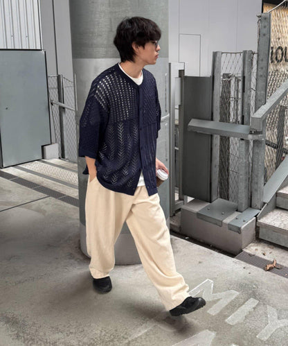 蕾絲拼接針織開衫（網絡）