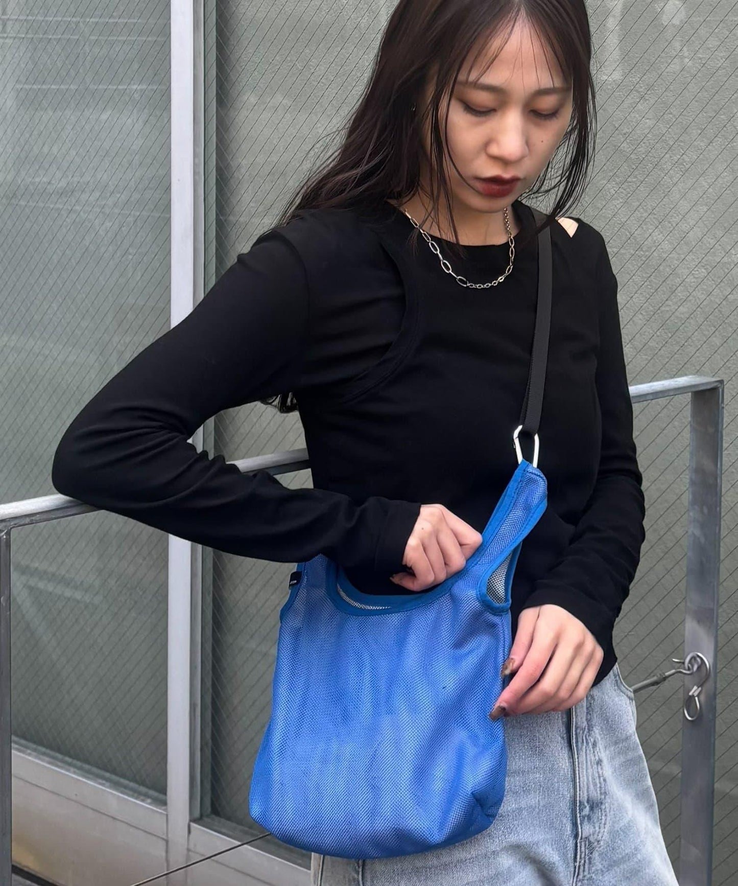 雙面設計 迷你網眼 購物袋