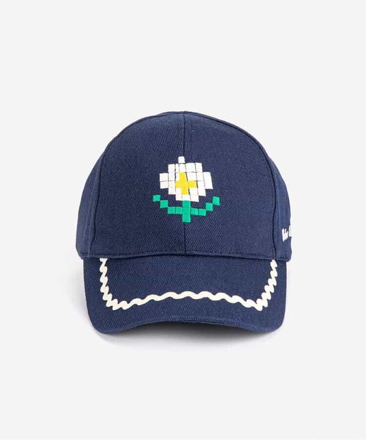 Pixel Daisy 圖案 斜紋面料 棒球帽（兒童款）