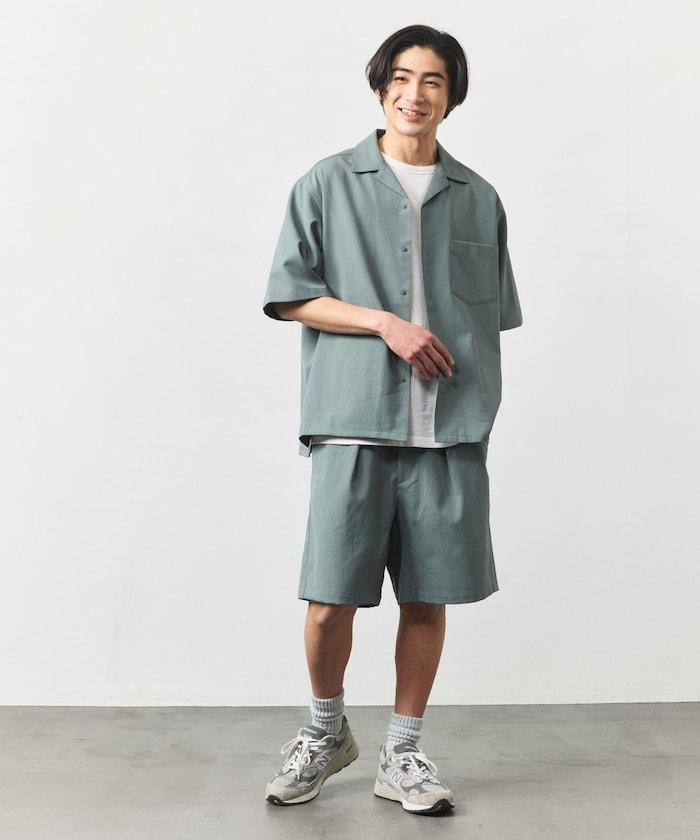 速乾麵料 寬鬆版型 亞麻風 易護理 休閒短褲