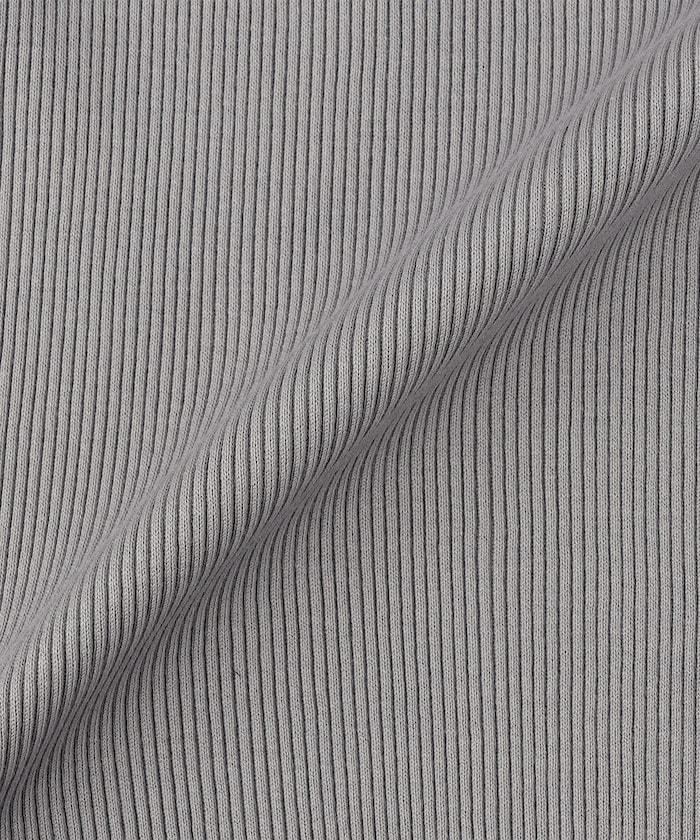 心形刺繡 五分袖 純棉 羅紋上衣 T Rib T-shirt a‑T01