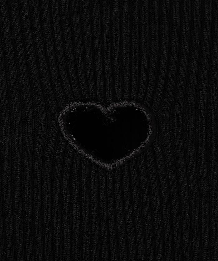 心形刺繡 五分袖 純棉 羅紋上衣 T Rib T-shirt a‑T01