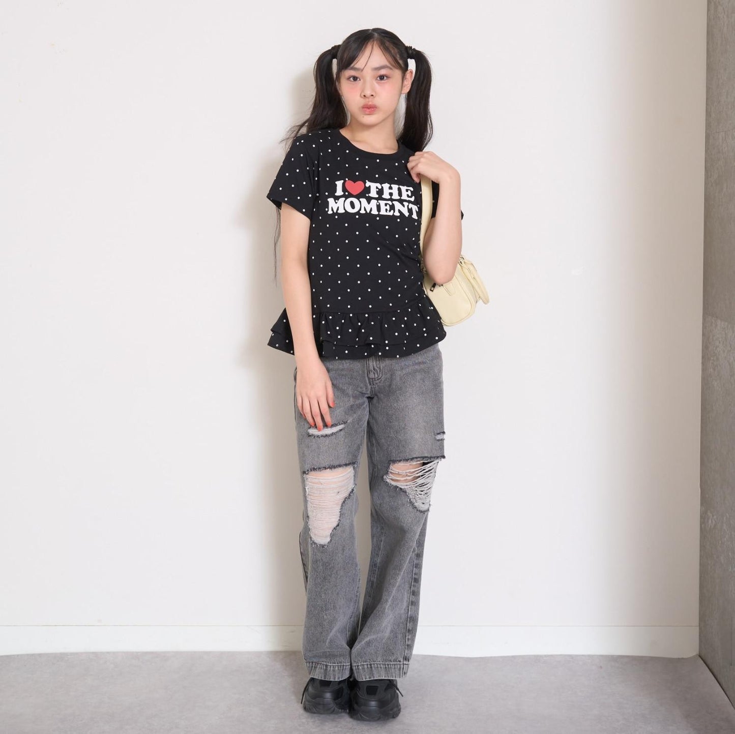 7days 圓點下襬荷葉邊T恤