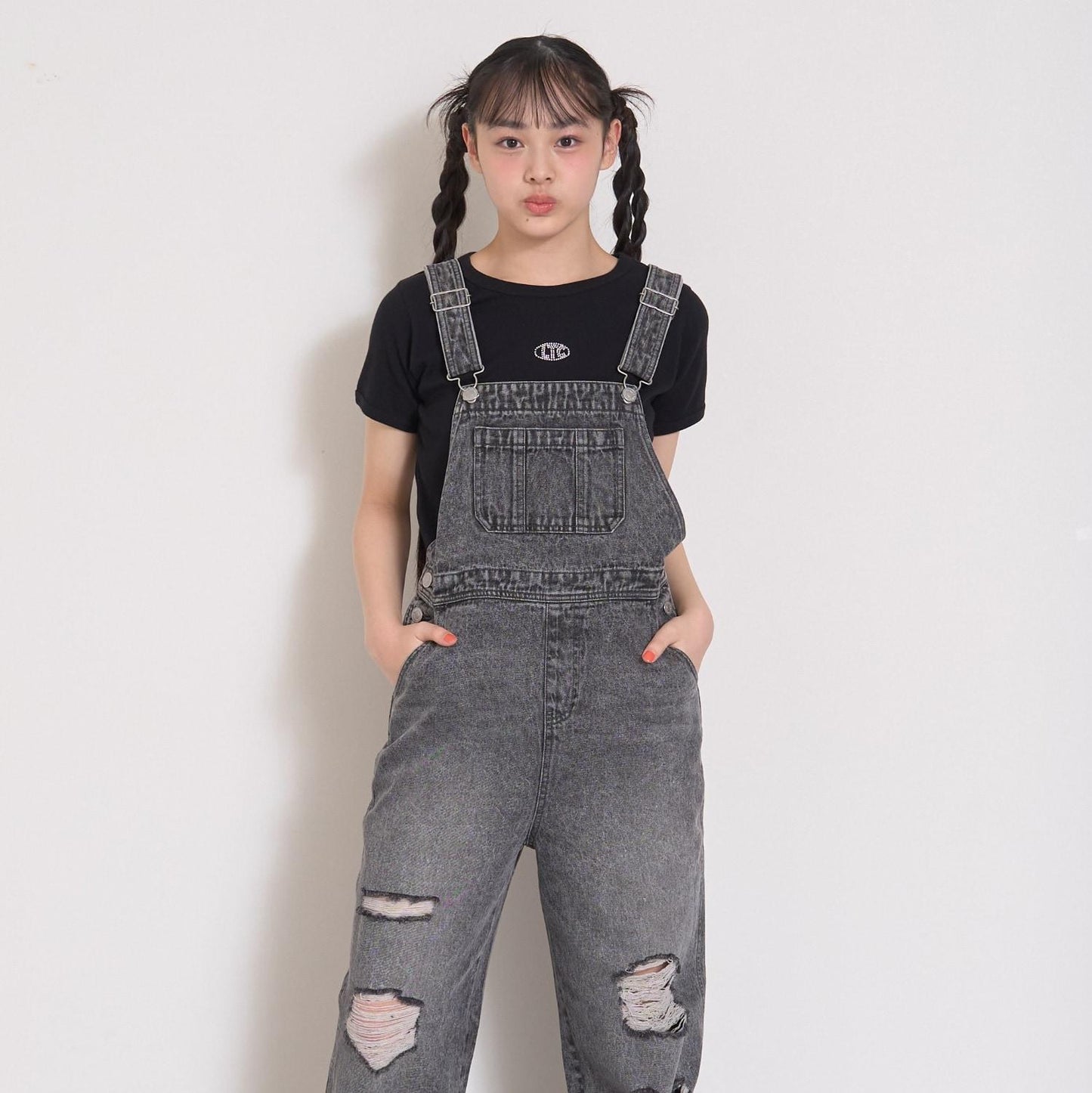 BS 牛仔揹帶褲