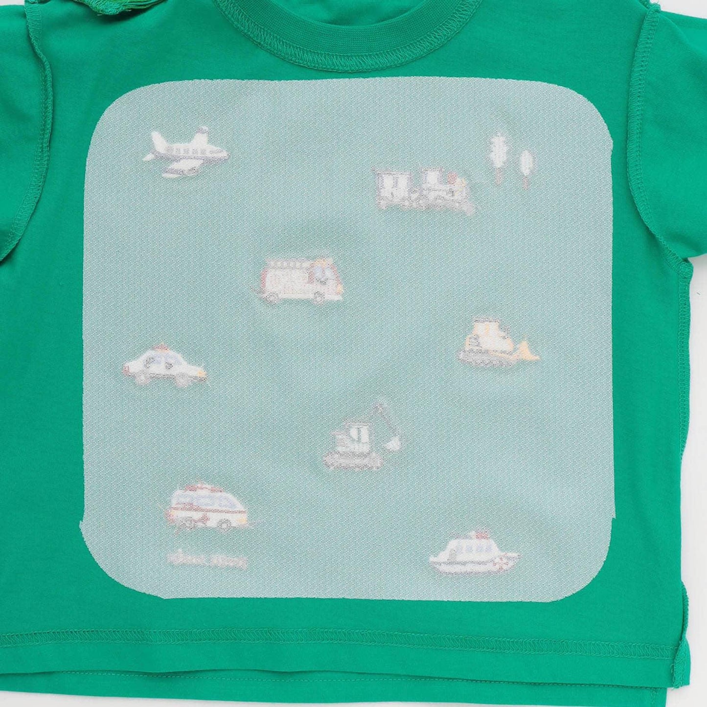 接觸涼感 工程車刺繡 短袖T恤