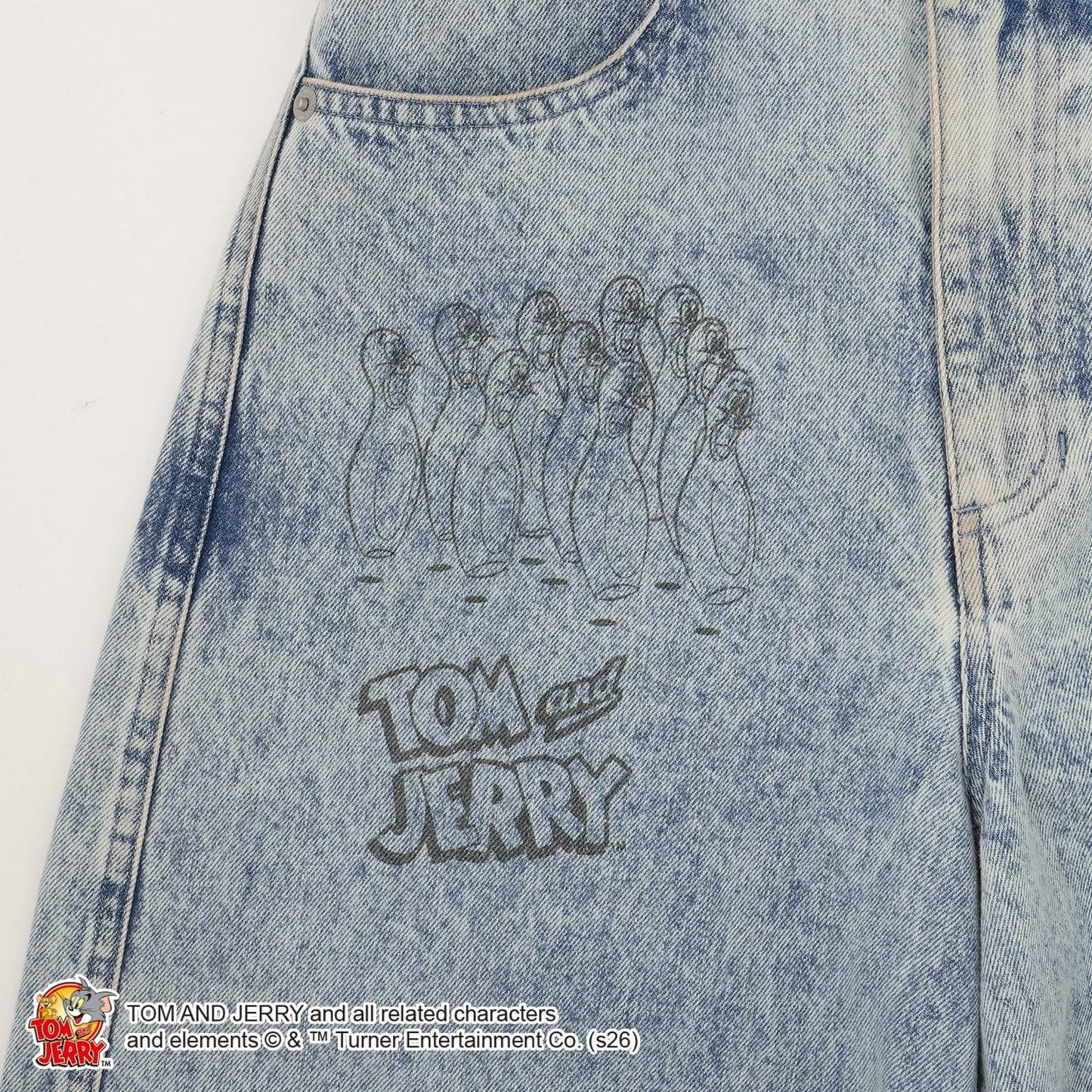 TOM AND JERRY（貓和老鼠） 彎刀版型 褲子