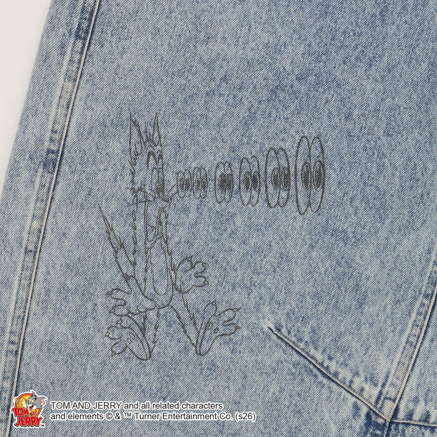 TOM AND JERRY（貓和老鼠） 彎刀版型 褲子