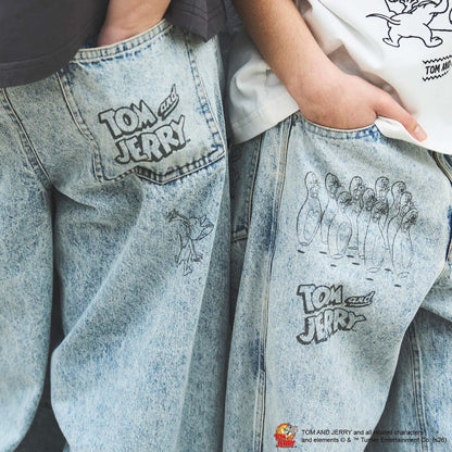 TOM AND JERRY（貓和老鼠） 彎刀版型 褲子