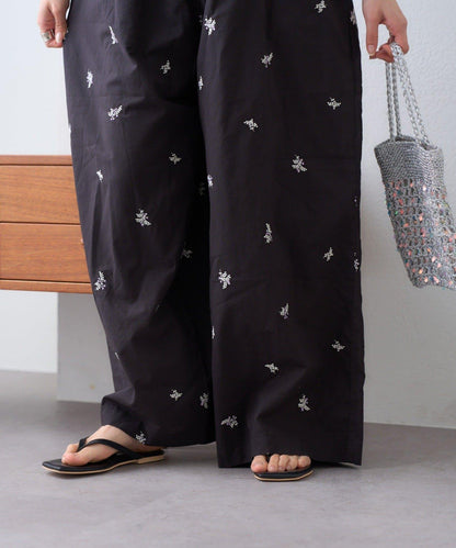 Aguni 刺繡吊帶連體褲