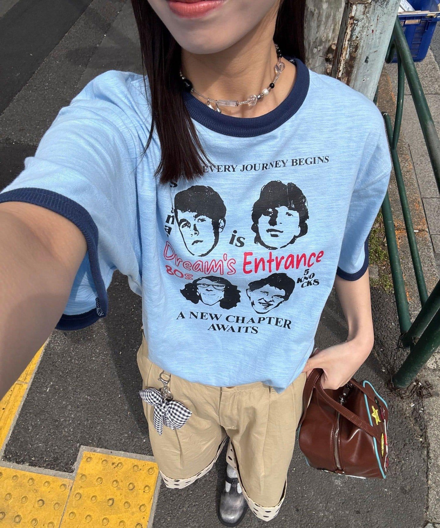 多款印花撞色邊 T恤
