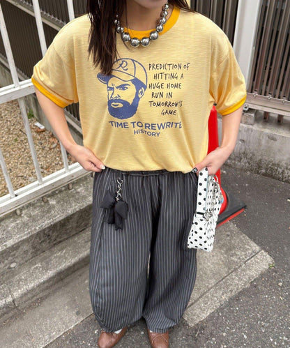 多款印花撞色邊 T恤