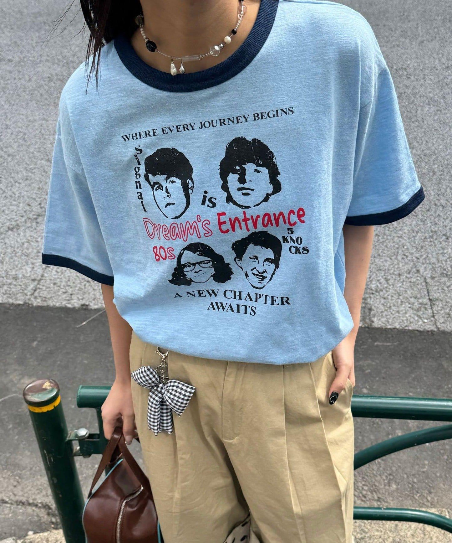 多款印花撞色邊 T恤