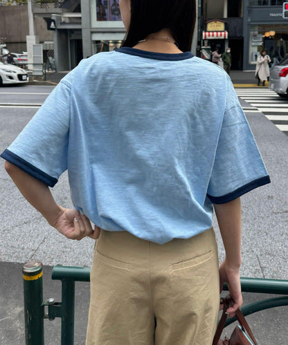 多款印花撞色邊 T恤
