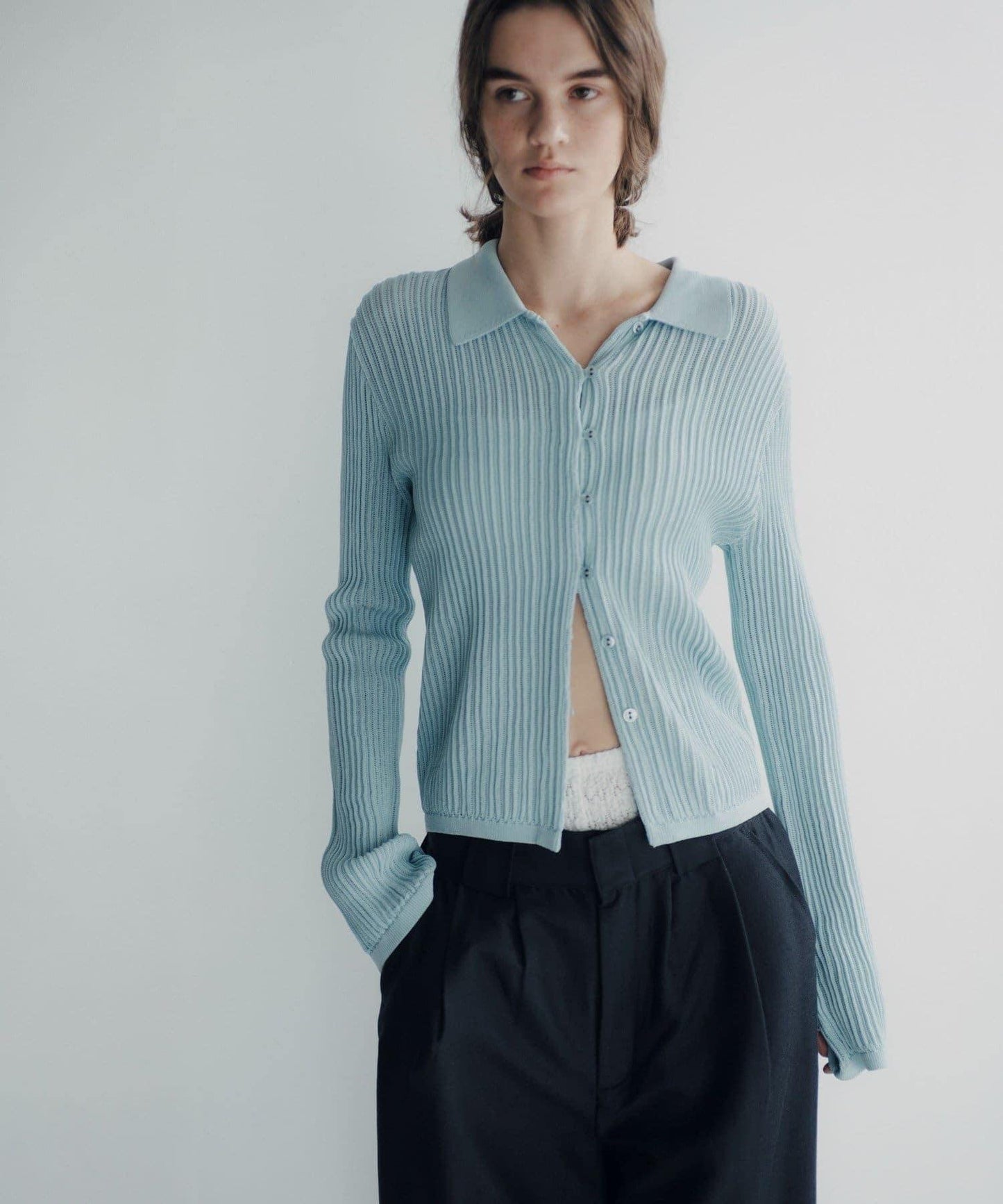 Pasterip Polo knit summer cardigan 針織開衫