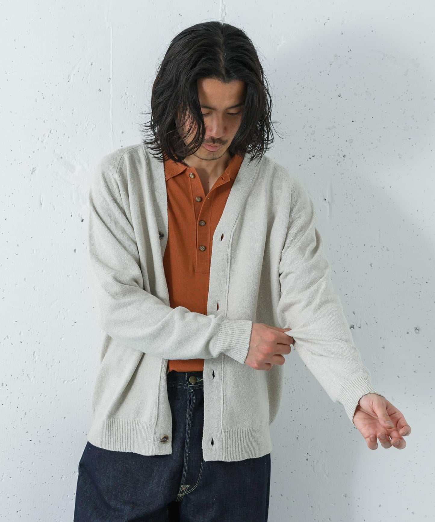 SILK NOIL CARDIGAN 開衫