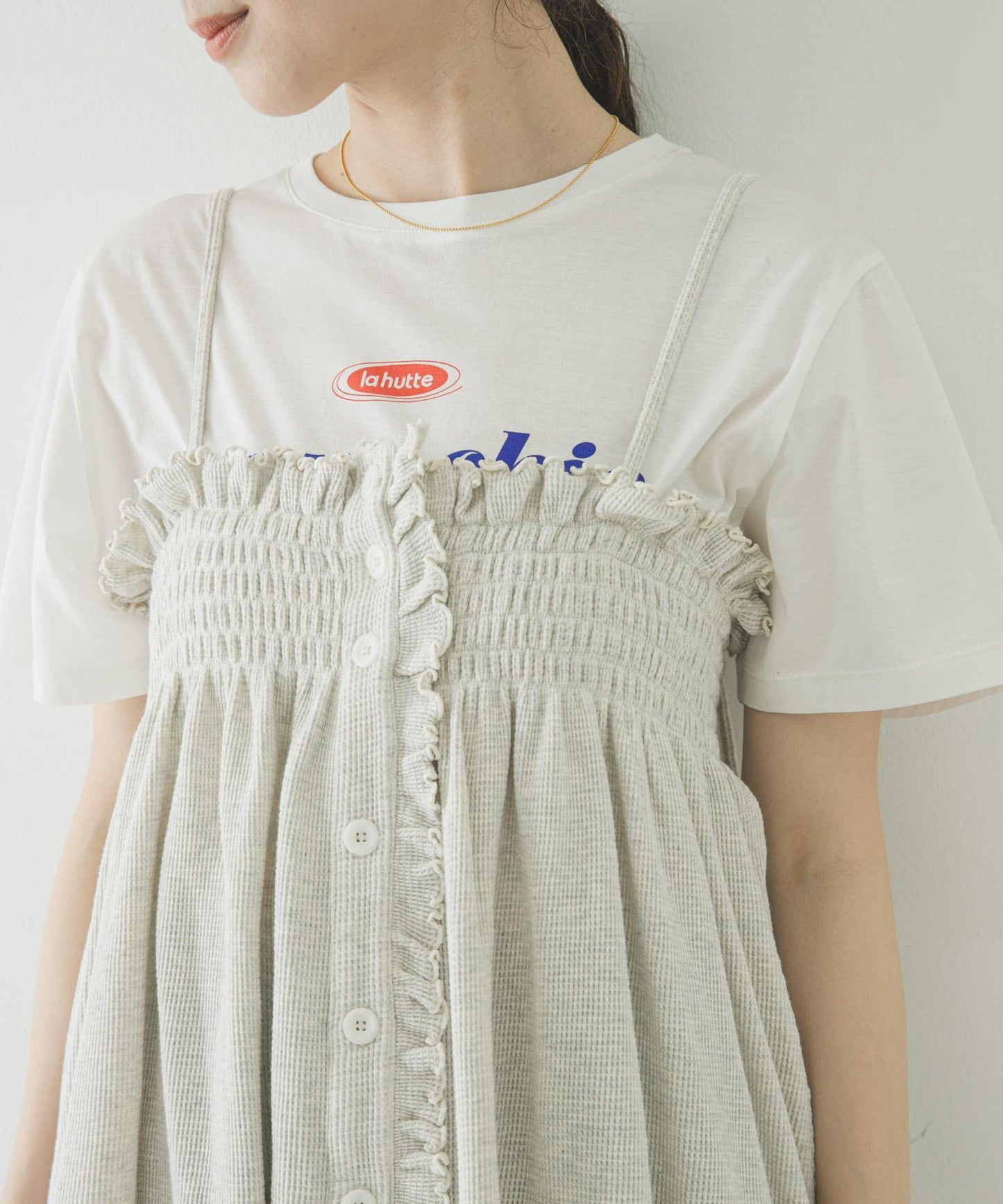 crinkle crinkle crinkle SHIRRING GATHER CAMI 吊帶上衣