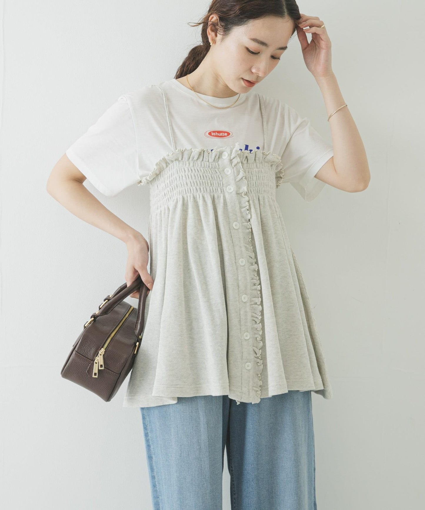 crinkle crinkle crinkle SHIRRING GATHER CAMI 吊帶上衣