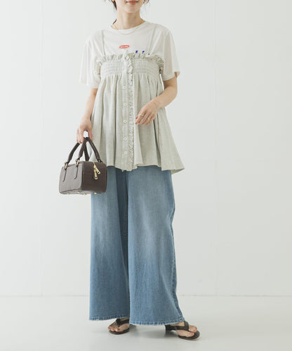 crinkle crinkle crinkle SHIRRING GATHER CAMI 吊帶上衣
