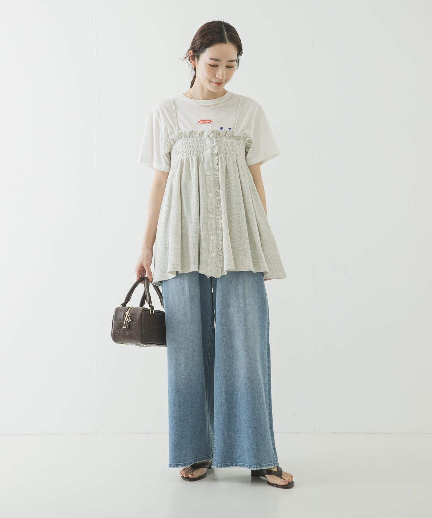 crinkle crinkle crinkle SHIRRING GATHER CAMI 吊帶上衣