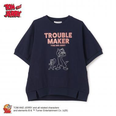 TOM AND JERRY（貓和老鼠） 不規則剪裁T恤