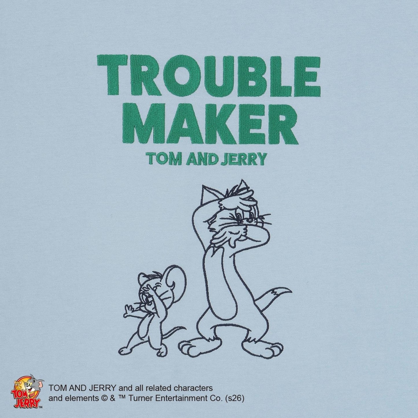 TOM AND JERRY（貓和老鼠） 不規則剪裁T恤