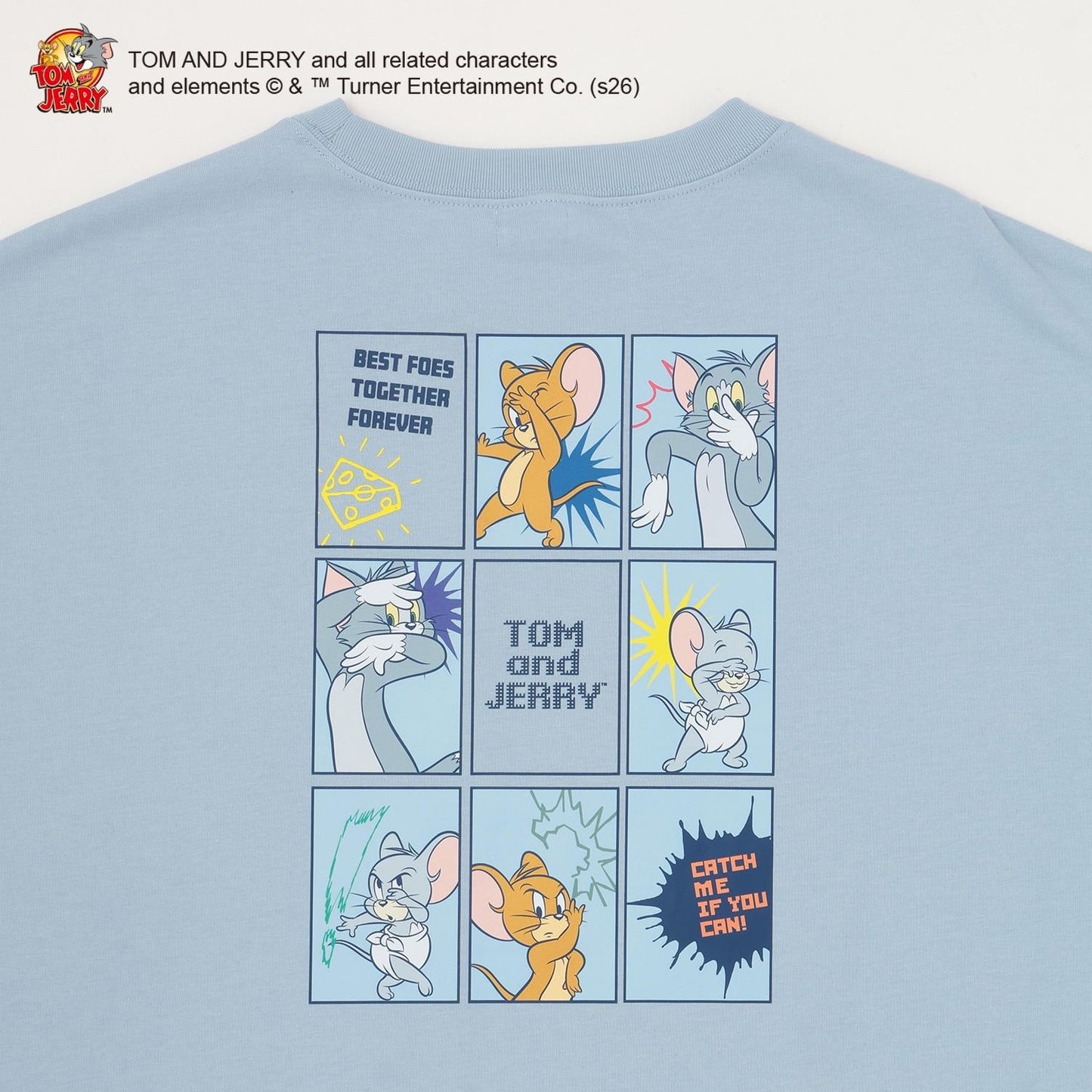 TOM AND JERRY（貓和老鼠） 不規則剪裁T恤