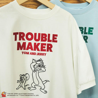 TOM AND JERRY（貓和老鼠） 不規則剪裁T恤