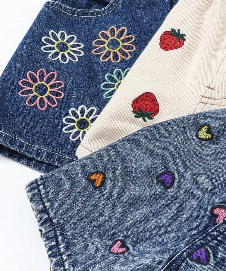 刺繡設計 牛仔短褲