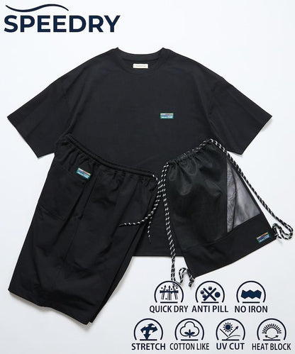 帶收納包 彈力 3in1 Tシャツ＋ショートパンツ＋防曬上衣 速幹 UV防護 遮熱 套裝