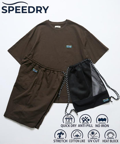 帶收納包 彈力 3in1 Tシャツ＋ショートパンツ＋防曬上衣 速幹 UV防護 遮熱 套裝