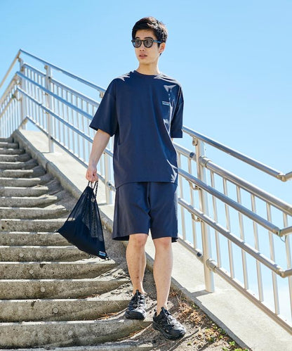 帶收納包 彈力 3in1 Tシャツ＋ショートパンツ＋防曬上衣 速幹 UV防護 遮熱 套裝