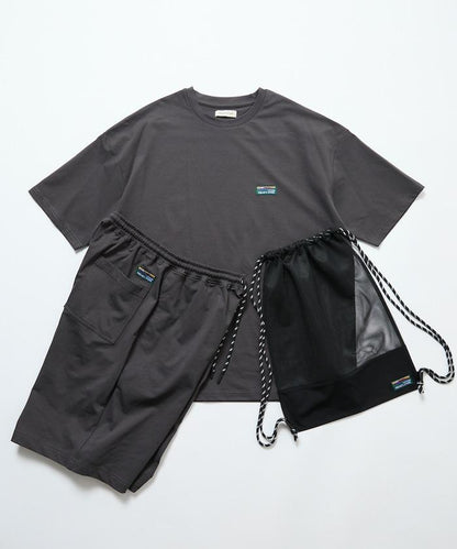 帶收納包 彈力 3in1 Tシャツ＋ショートパンツ＋防曬上衣 速幹 UV防護 遮熱 套裝