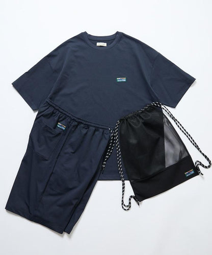 帶收納包 彈力 3in1 Tシャツ＋ショートパンツ＋防曬上衣 速幹 UV防護 遮熱 套裝