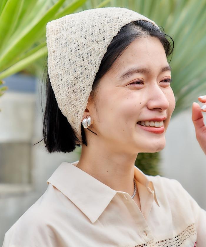 薄紗三角設計 髮帶