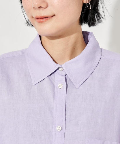 亞麻混紡 可成套搭配 襯衫