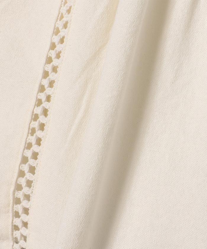 印度刺繡 mock領短款襯衫
