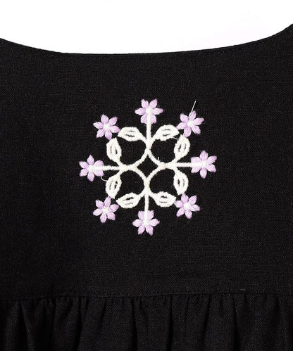 印度刺繡 mock領短款襯衫