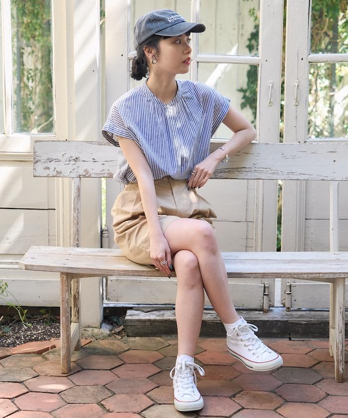 法式短袖 印度薄紗 女襯衫