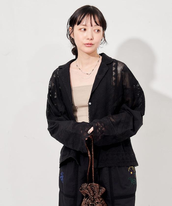 印度風 復古 蕾絲襯衫