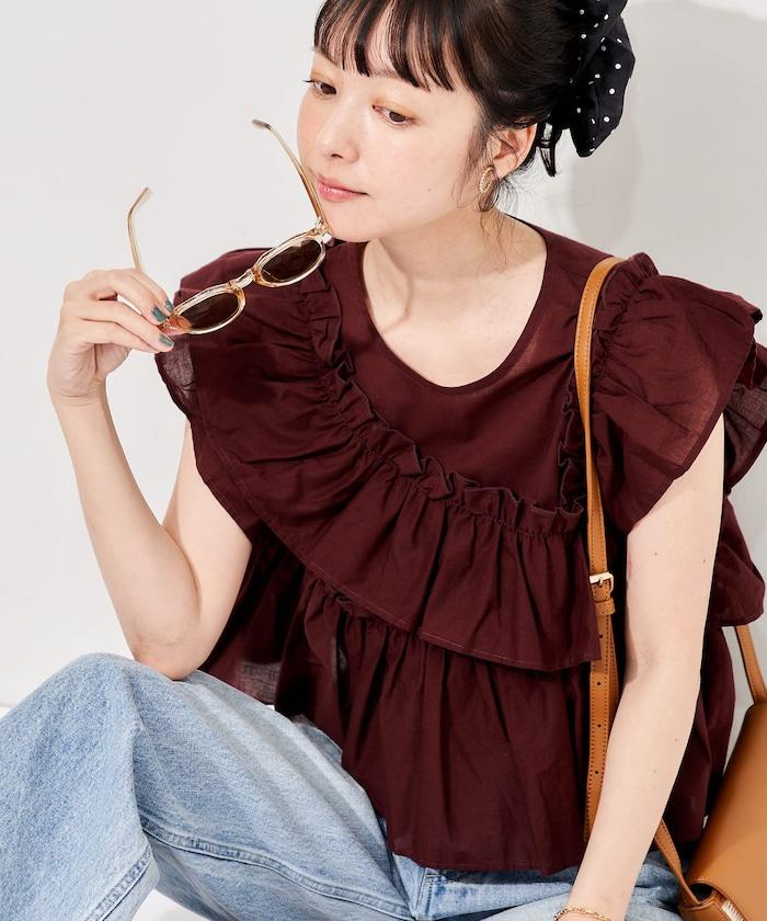 印度風荷葉邊襯衫