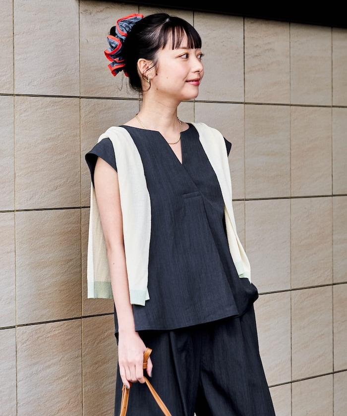 接觸冷感 SUMMERCOOL 開領上衣套裝