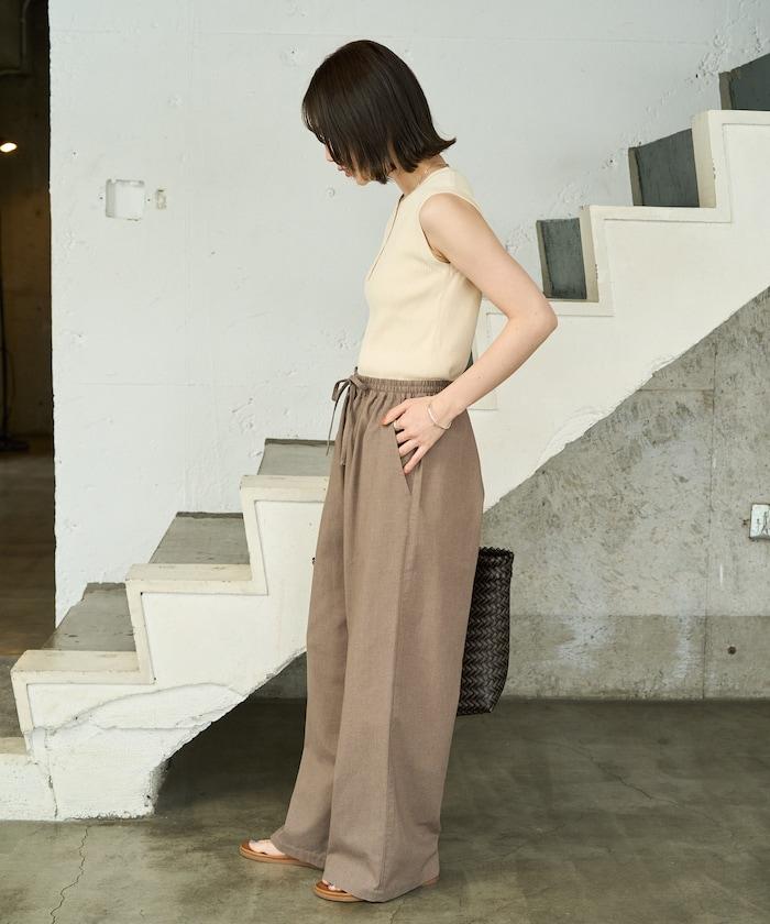 套裝可搭配 夏季 亞麻混紡 休閒褲