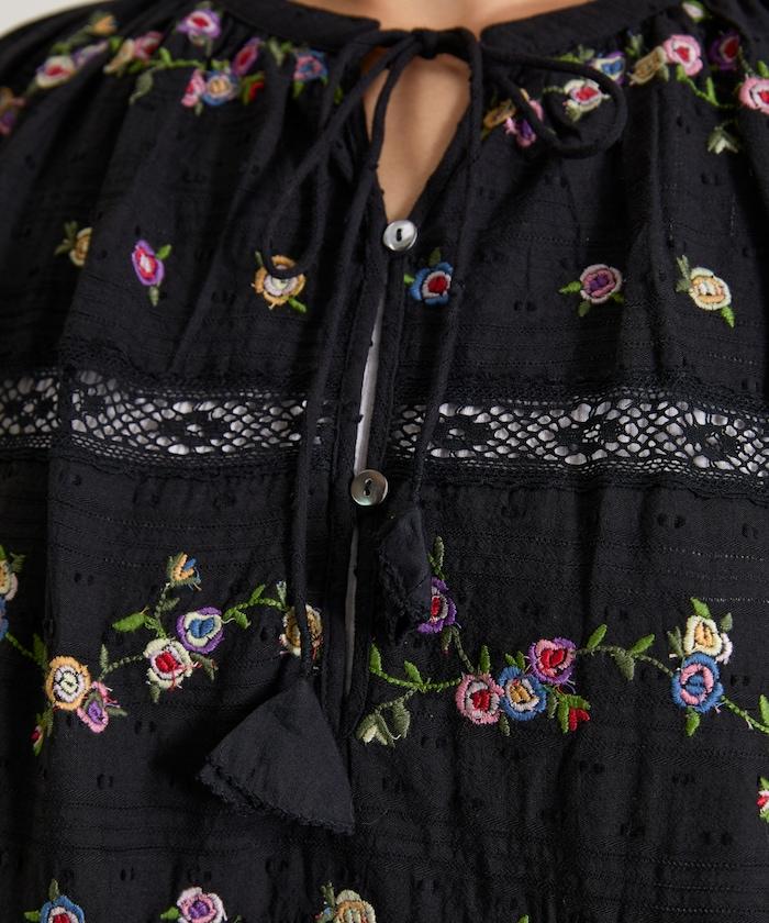 花刺繡蕾絲 多比面料 連衣裙