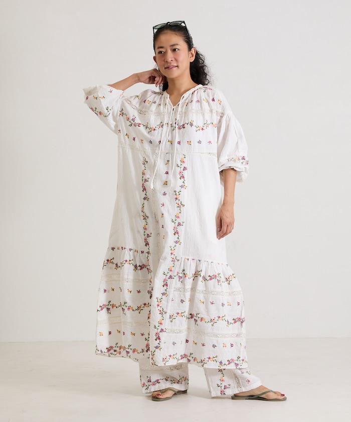 花刺繡蕾絲 多比面料 連衣裙