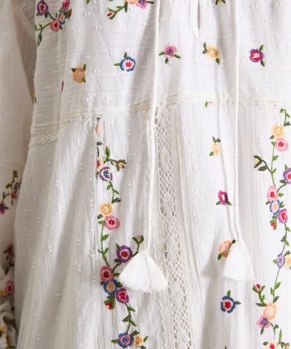 花刺繡蕾絲 多比面料 連衣裙