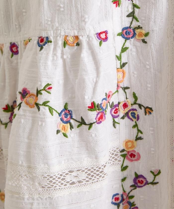 花刺繡蕾絲 多比面料 連衣裙