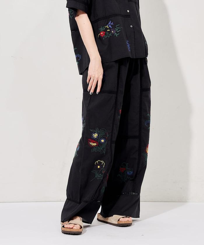 印度拼接刺繡鬆緊休閒褲（可搭配套裝）